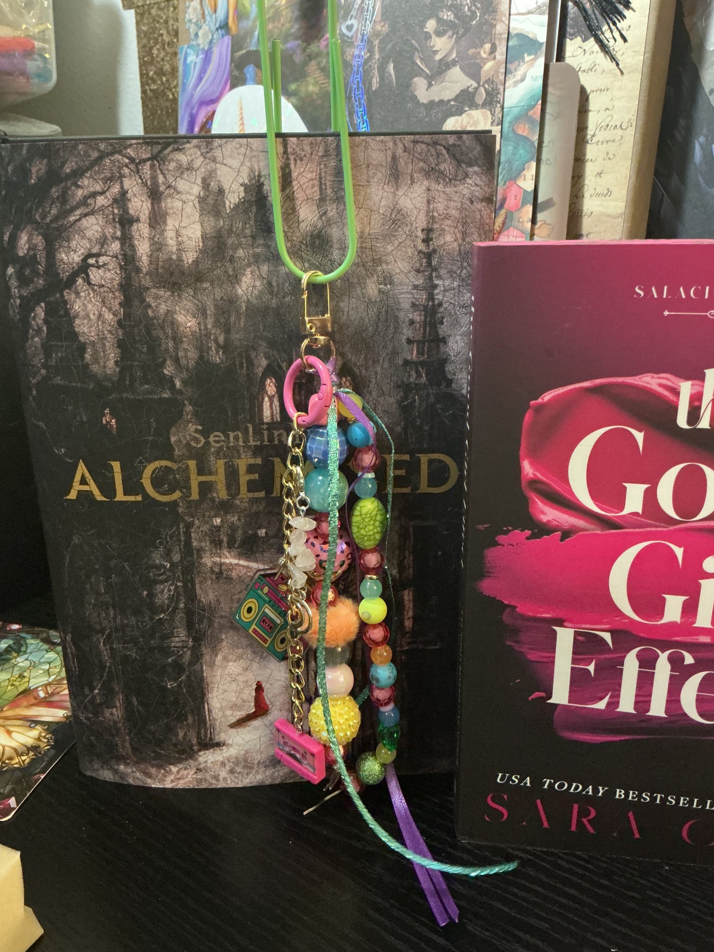 Beaded Junk journal bookmarks/Bag Charms